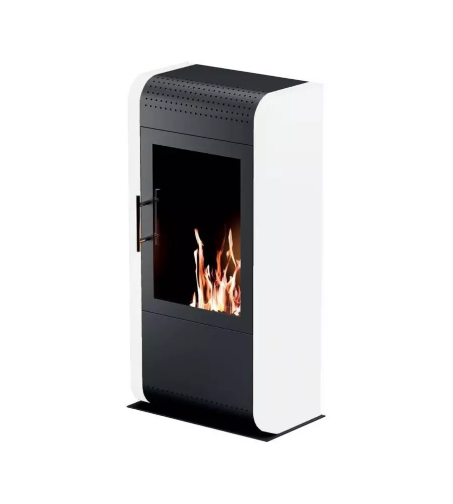 BIOCAMINO DA PAVIMENTO TECNO AIR SYSTEM "RUBY MODELLO GIGA" BIANCO, 3 KW